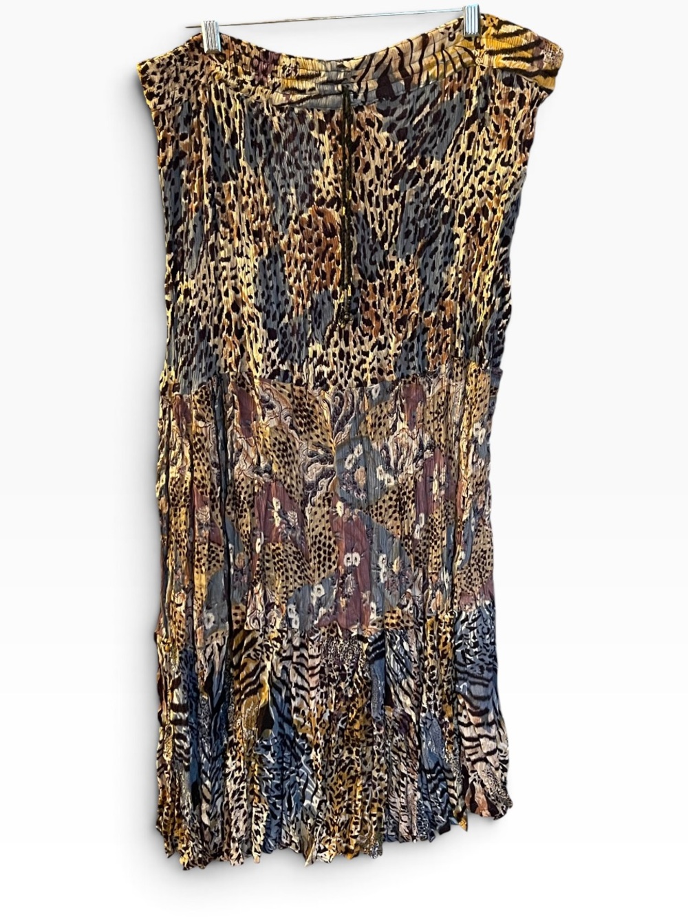 NWT Chaudry KC Y2K Bohemian Mixed Animal Print Skirt 1X